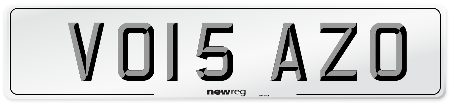 VO15 AZO Number Plate from New Reg